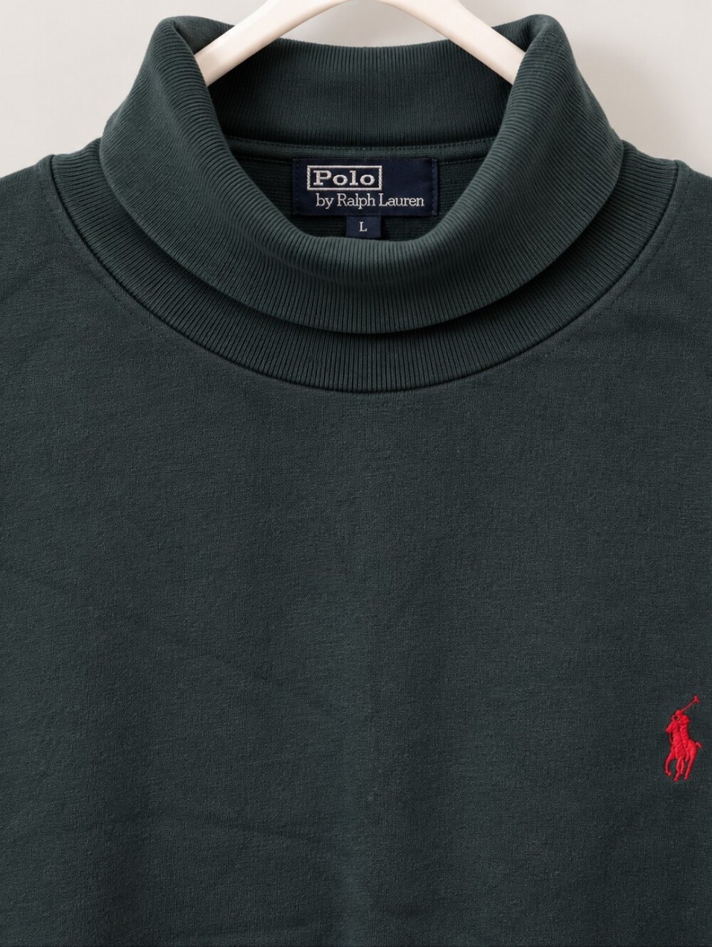Polo by Ralph Lauren Black Long-Sleeve Turtleneck Tee with Red Pony Size Large